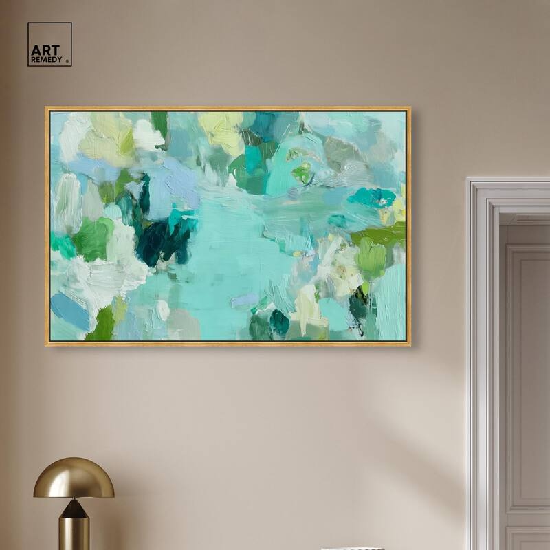 Alista Green Blues Canvas by Art Remedy
