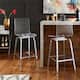 Maravilla Acrylic Swivel High Back Stools (Set 2)