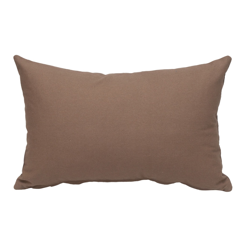 Cotton Rectangular Throw Pillow - 18" - Brown