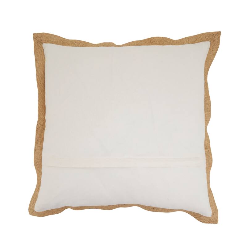 Embroidered Cornucopia Throw Pillow