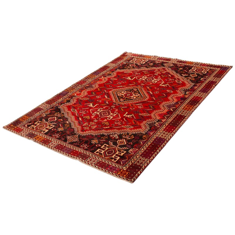 ECARPETGALLERY Hand-knotted Melis Red Wool Rug - 6'10 x 10'0