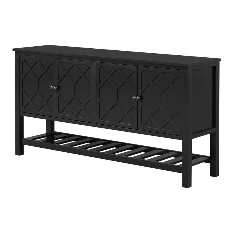Elegant Entryway Table with Polygonal Door Design