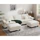Option White 3 Seats + 2 Ottomans