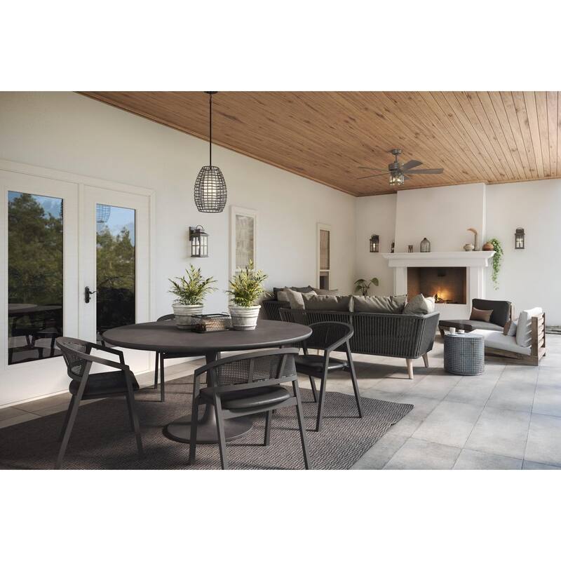 Midvale Collection 5-Blade Galvanized 56-Inch AC Motor Coastal Ceiling Fan - 56 in x 56 in x 20.85 in