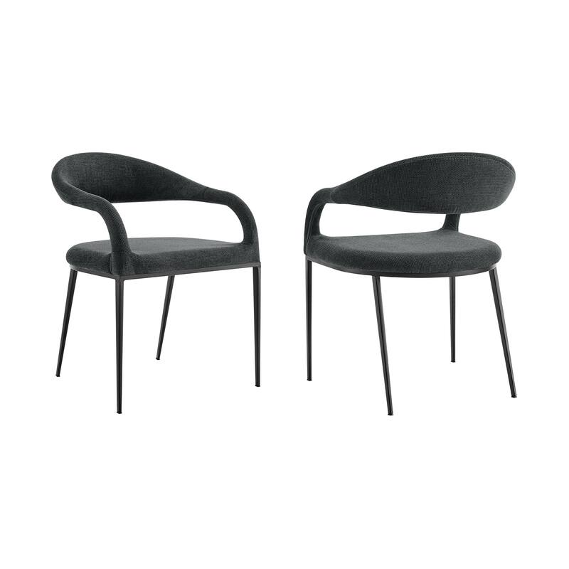 Morgan Upholstered Barrel Back Dining Chairs - Set of 2