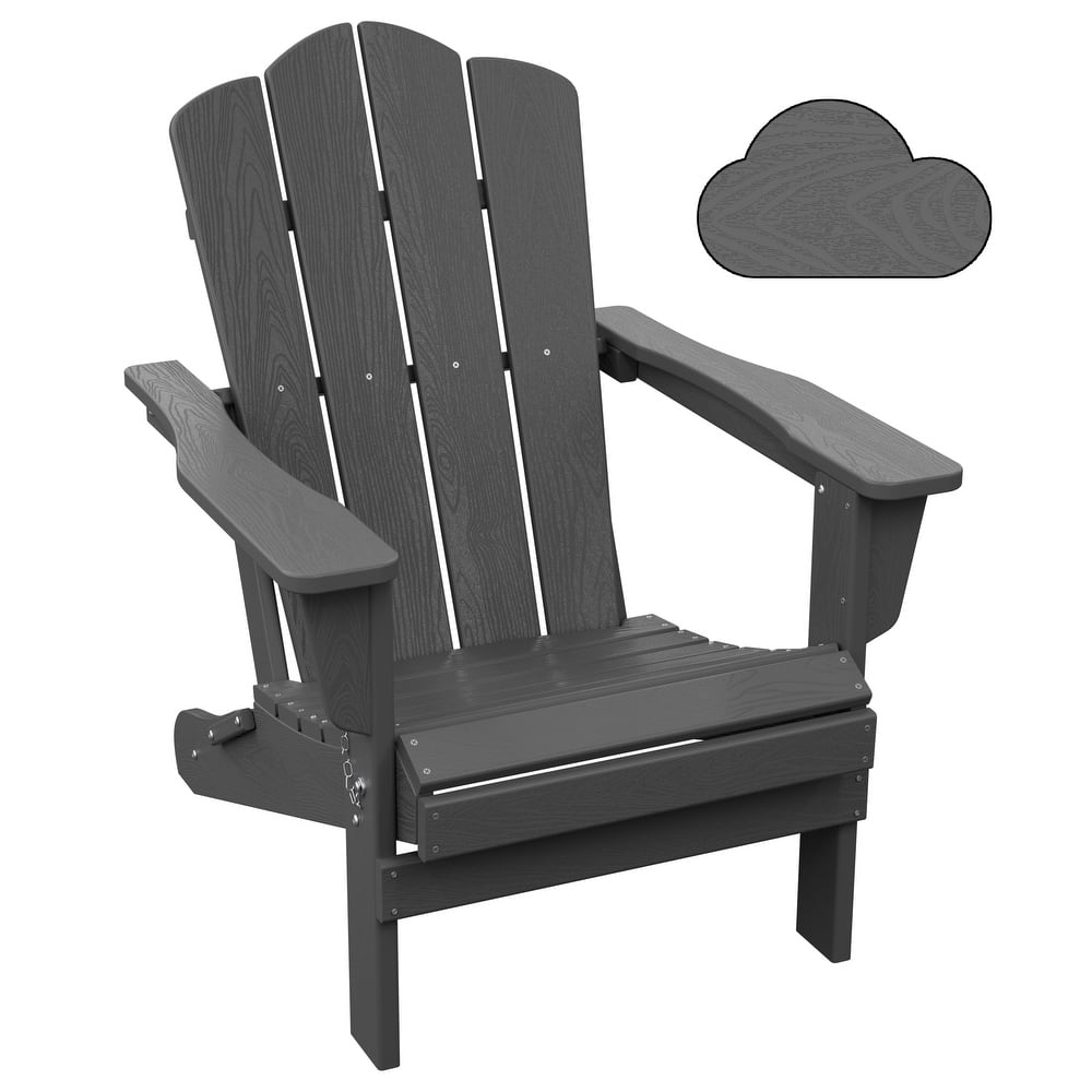 Outdoor HDPE Folding Classic Adirondack Chair All-Weather