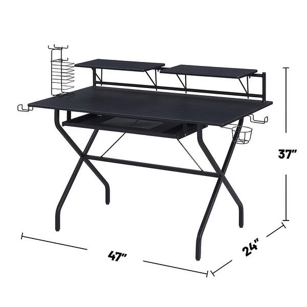 Rectangular Computer Desk With Keyboard Tray Black - Bed Bath & Beyond ...