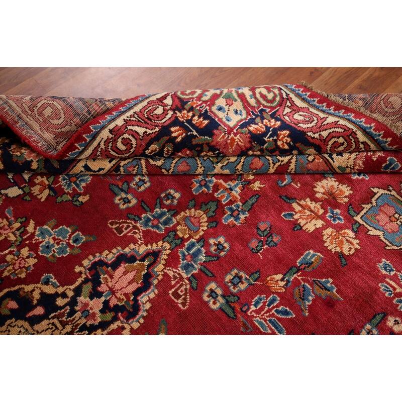 Yazd Antique Persian Area Rug Hand-Knotted Wool Carpet - 6'6" x 10'1"