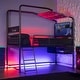X Rocker Contra Customizable Loft Gaming Bed with TV Mount, Black, Twin ...
