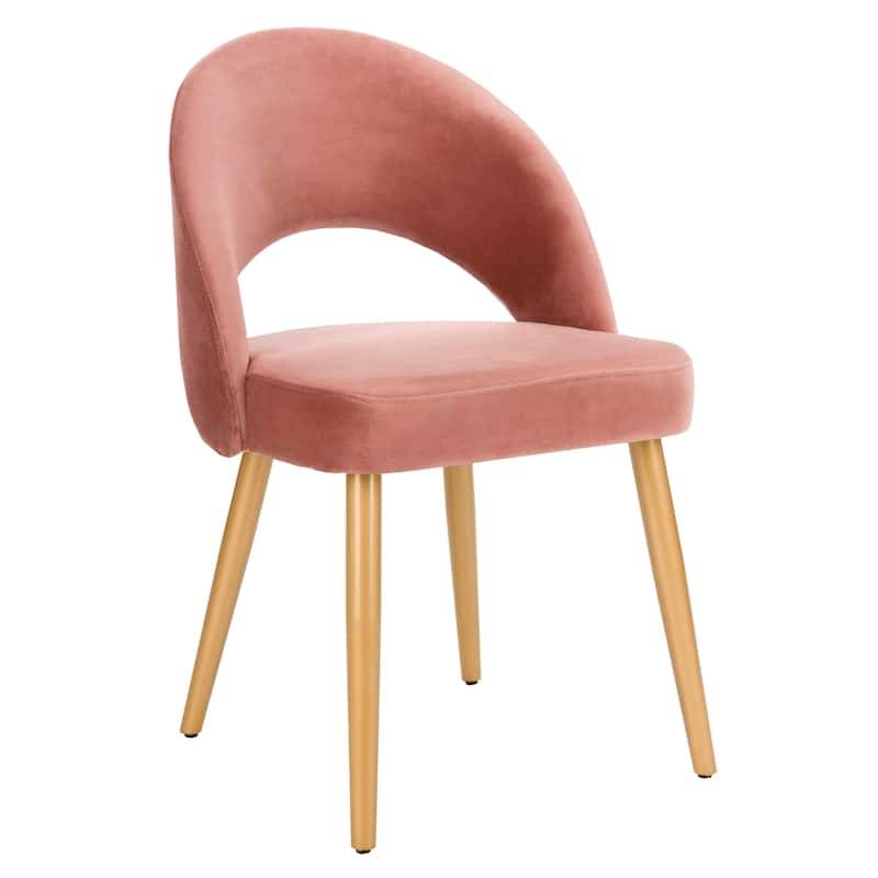 SAFAVIEH Reva Retro Dusty Rose/ Gold Chair (Set of 2) - 21.3" x 24.3" x 31.8" - 21Wx24Dx32H