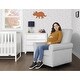 preview thumbnail 3 of 18, Evolur London Upholstered Plush Seating Glider Swivel, Ergonomically Designed for Nursery