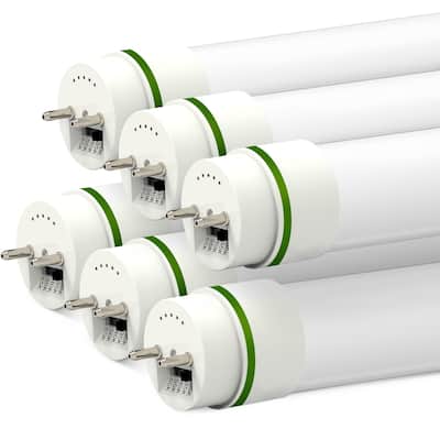 4FT T8 LED Tube Light, Type B Ballast Bypass Double Ended, 15W=45W, 2300LM, 3 Color Options, Frosted, 25 Pack - White - 47.17