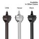 preview thumbnail 6 of 6, Curtain Rod with Decorative Urn Finial, 28-48", Black