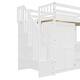 preview thumbnail 73 of 110, Twin/Full Size Loft Bed with Storage Staircase, Wardrobe and Desk, Solid Wood Loft Bedframe with 2 Storage Drawers and Shelves