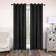 preview thumbnail 118 of 129, Superior Solid Machine Washable Room Darkening Grommet Curtains, Set of 2 52" x 120" - Black