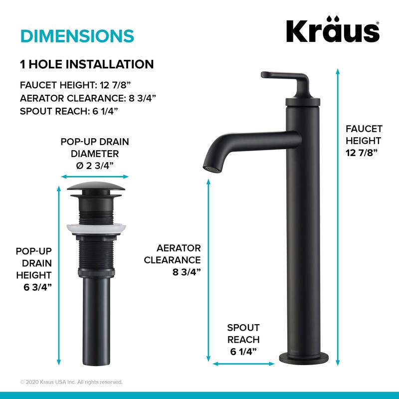 Kraus Elavo 19-1/4" Vitreous China Bathroom Sink with 1.2 GPM Deck