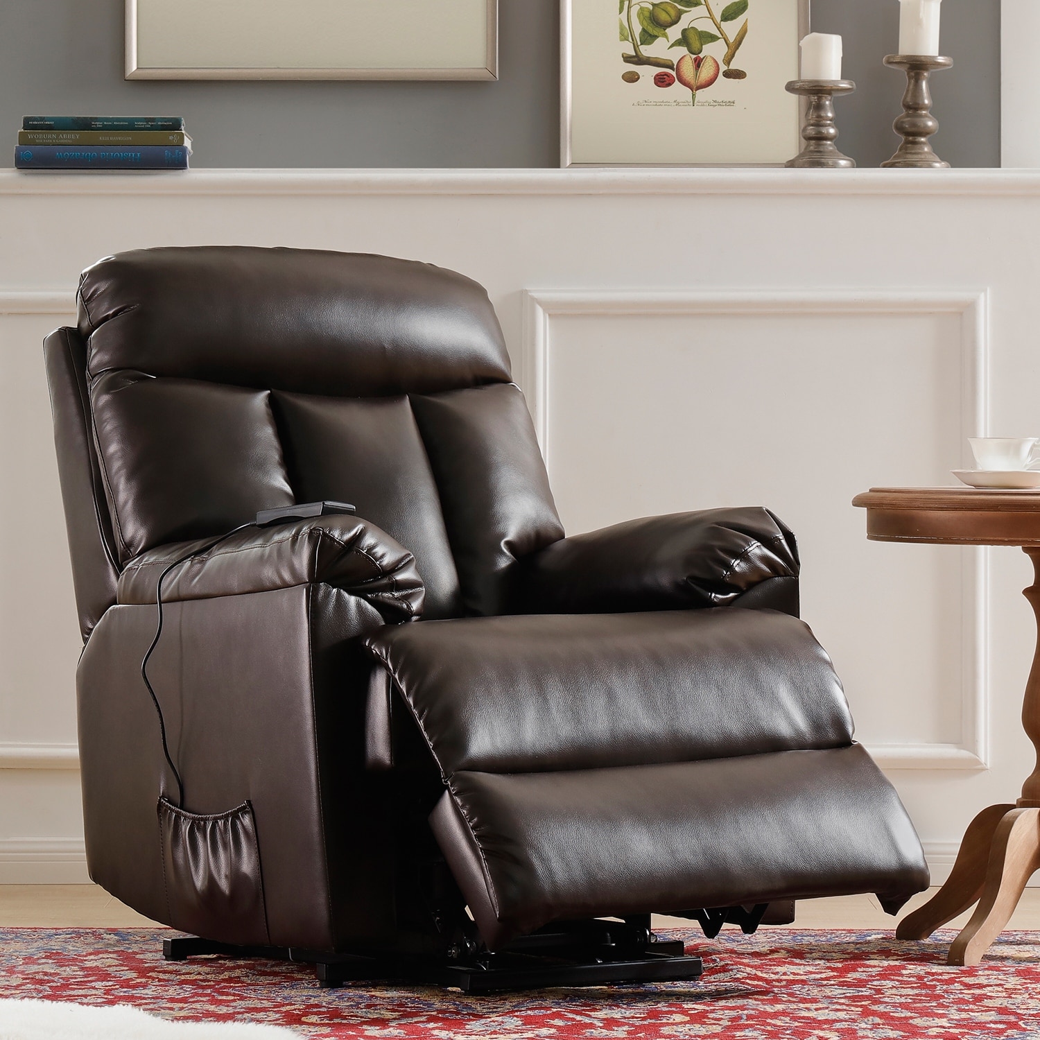 Lift Chair And Power PU Leather Living Room Heavy Duty Reclining