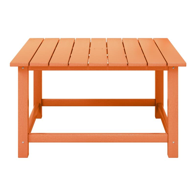 Laguna Outdoor 5-Piece Adirondack Chair With Square Coffee Table Conversation Set