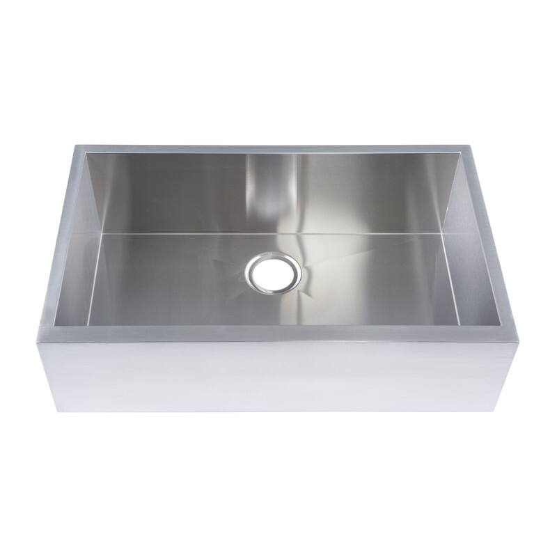 Yosemite Home Decor 19" x 32" Stainless Steel Undermount Right-Angled Single Sink - 19 x 32 x 10