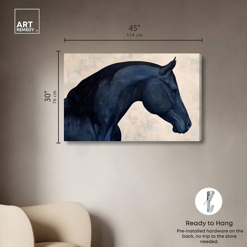 Blue Horse II Canvas by Art Remedy, Gallery Wrapped