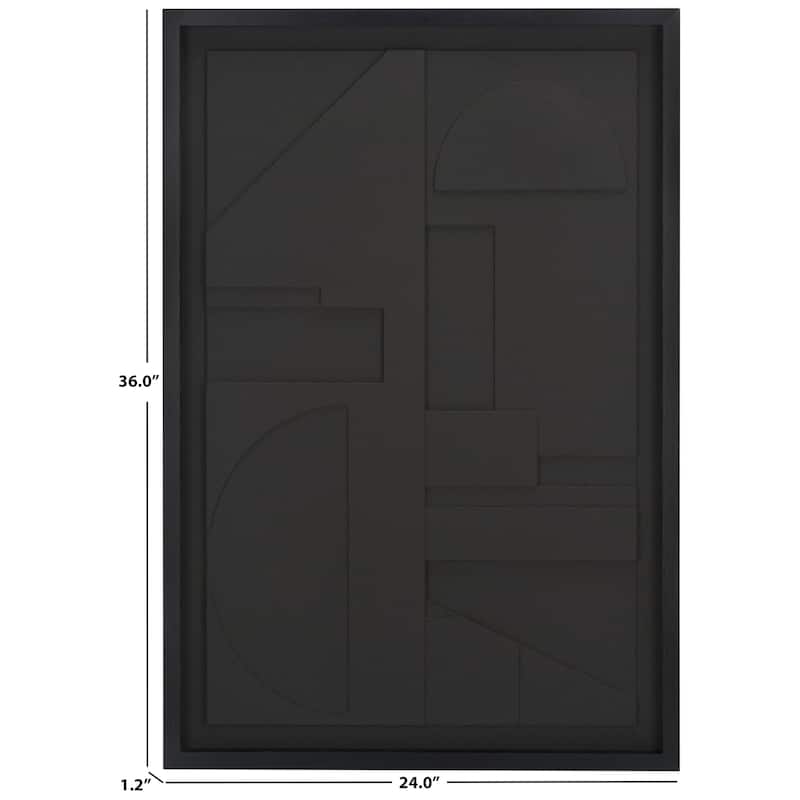 SAFAVIEH Home Power Outage 24W x 36L-inch Black Framed Dimensional Art