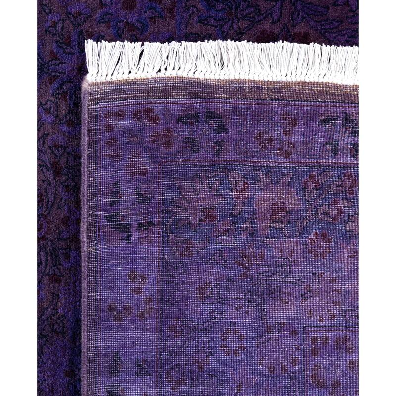 Overdyed One-of-a-Kind Hand-Knotted Area Rug - Purple - 4' 6" x 7' 0"