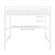 preview thumbnail 2 of 5, Walker Edison Abner White Metal Full Loft Bed with Desk