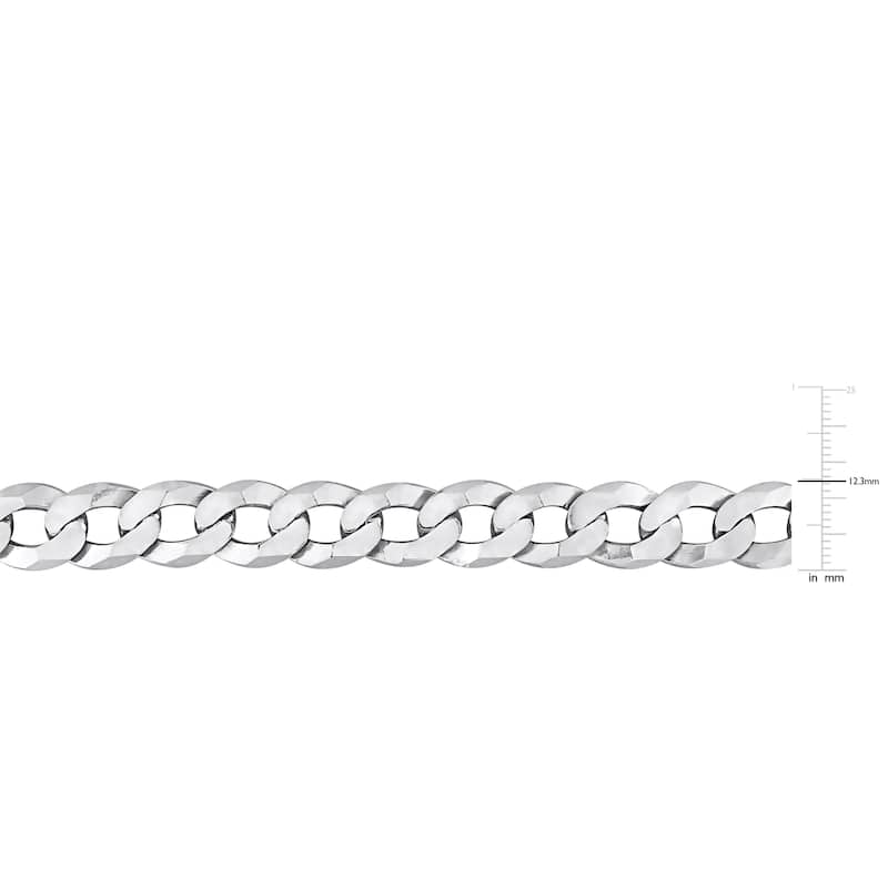 Miadora Sterling Silver Curb Link Necklace