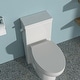 Single Flush White Ceramic Bathroom Toilet with Soft Clsoing - Bed Bath ...