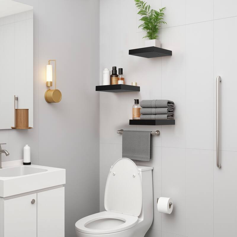 Homy Casa Wall-Mounted Floating Shelf, Compact & Lightweight, 1.2"