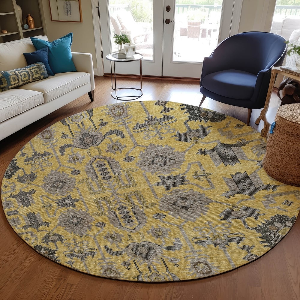 Machine Washable Indoor/ Outdoor Chantille Boho Rug