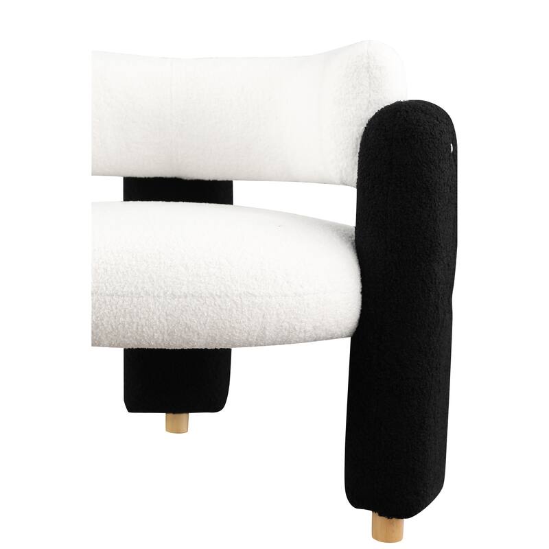 Modern Accent Chair With Solid Wood Frame, For Living Room, Bedroom, Lounge Area, Office