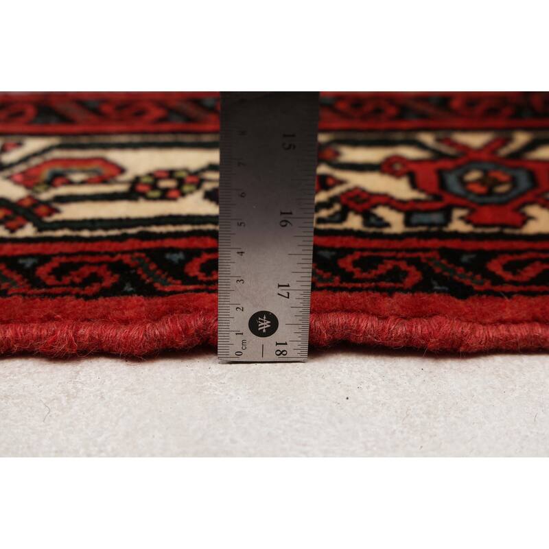 ECARPETGALLERY Hand-knotted Andelz Red Wool Rug - 3'8 x 4'11