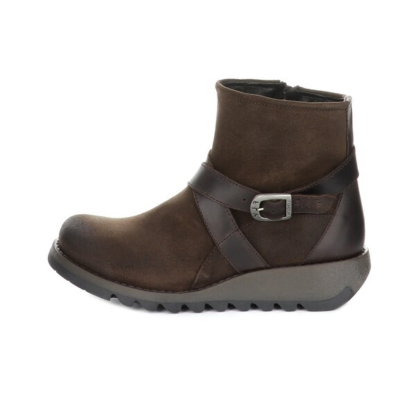 fly london suede wedge boots
