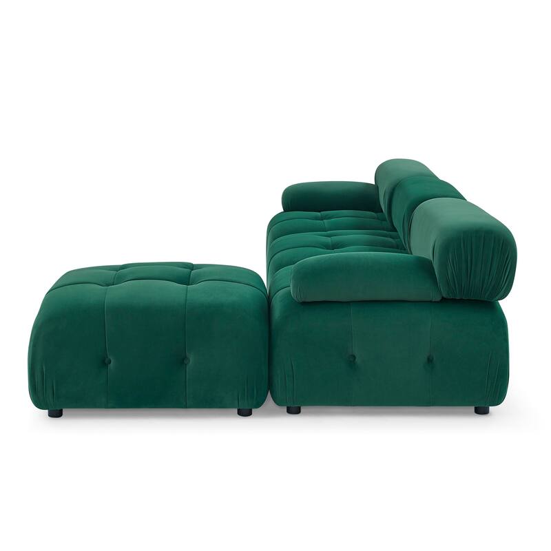 Modular Sectional Sofa L Shaped Couch with Reversible Ottoman