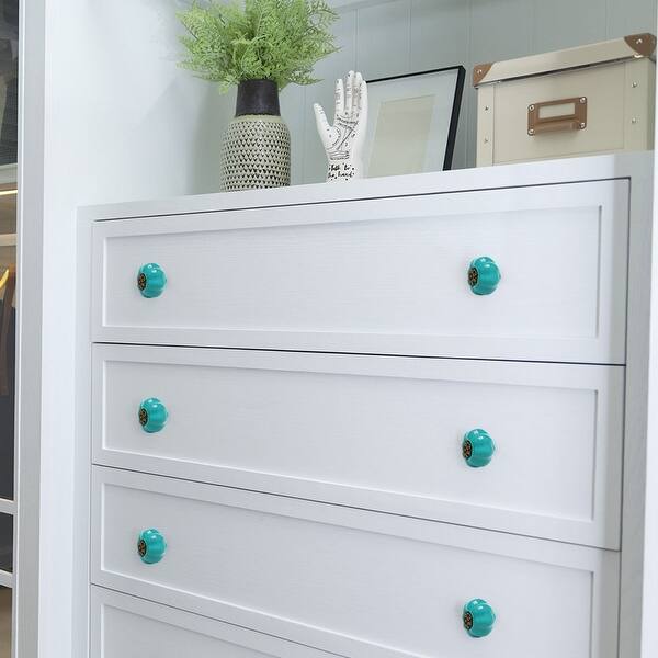 Shop Ceramic Knobs Drawer Pumpkin Shaped Pull Handle Furniture
