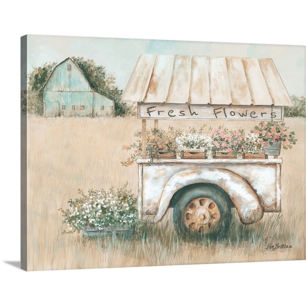 "Fresh Flowers for Sale" Canvas Wall Art