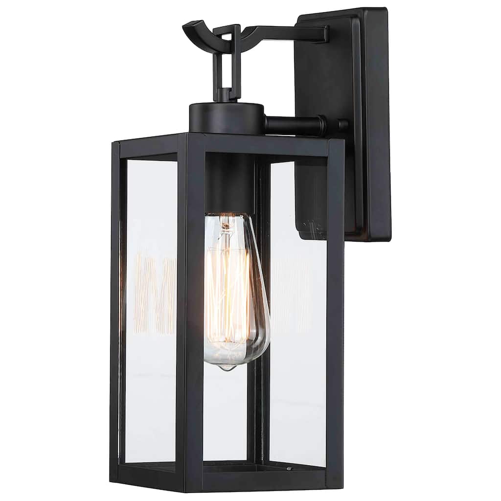 Outdoor Wall Lantern Porch Lighting Fixture Wall Sconce - Matte Black