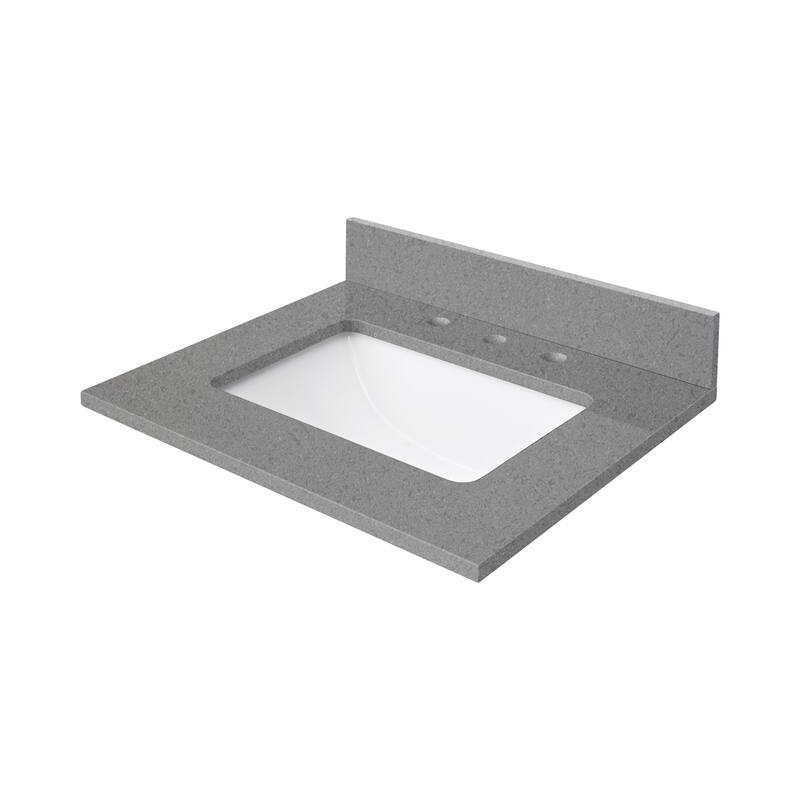 Avanity Quartz Vanity Top with Rectangular Undermount Sinks