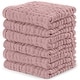 preview thumbnail 91 of 158, Muslin Baby Washcloths, Soft 10"x10" Cotton by Comfy Cubs Mauve 6P