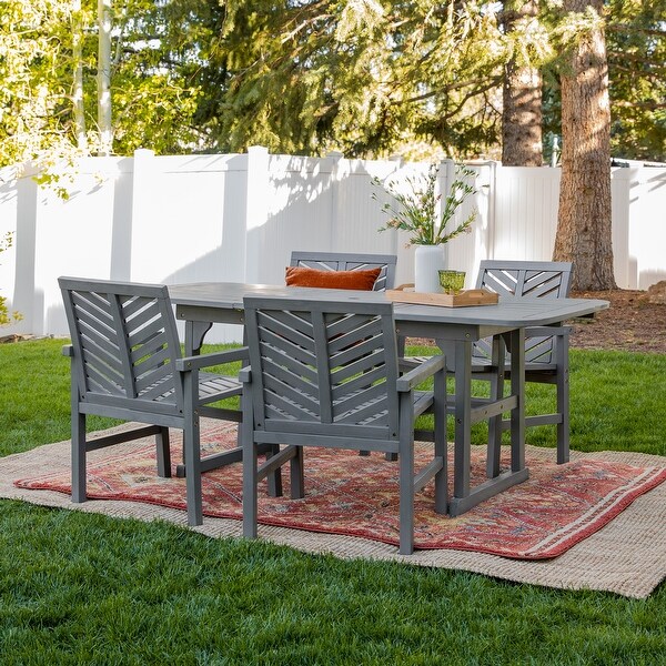 Hydaburg 5-piece Outdoor Extension Dining Set by Havenside Home