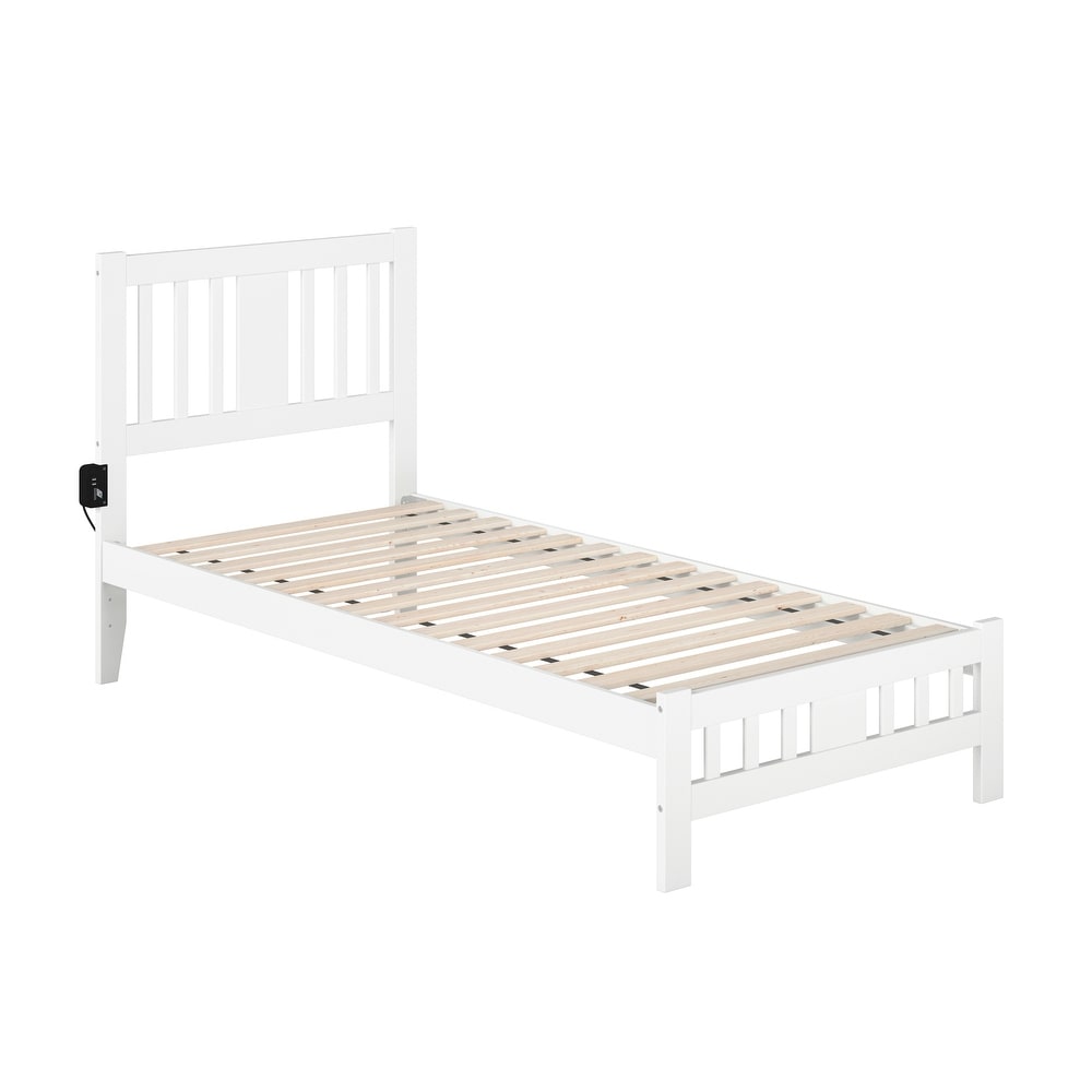 white small double bed