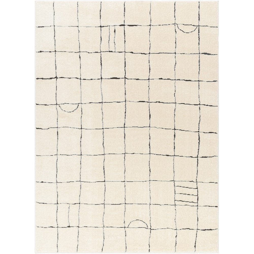 Livabliss Freud Modern Abstract Grid Area Rug