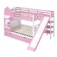 preview thumbnail 19 of 61, Merax Castle Style Bunk Bed with 2 Drawers 3 Shelves and Slide