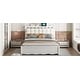 preview thumbnail 2 of 15, Chic Wooden Platform Bed with Dual Drawers and USB Ports for Optimal Functionality