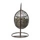 preview thumbnail 4 of 17, Kylie Outdoor Wicker Hanging Basket Chair by Christopher Knight Home