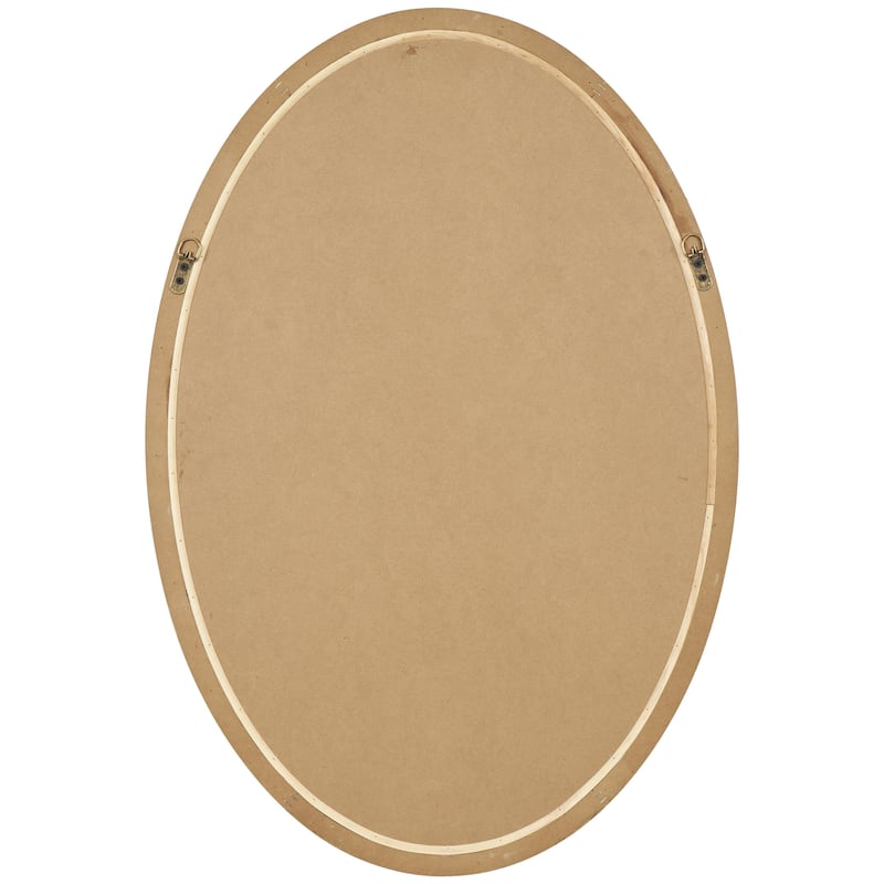 Wooden Room Wall Mirror with Beaded Inspired Frame - Brown - Roche River Decor