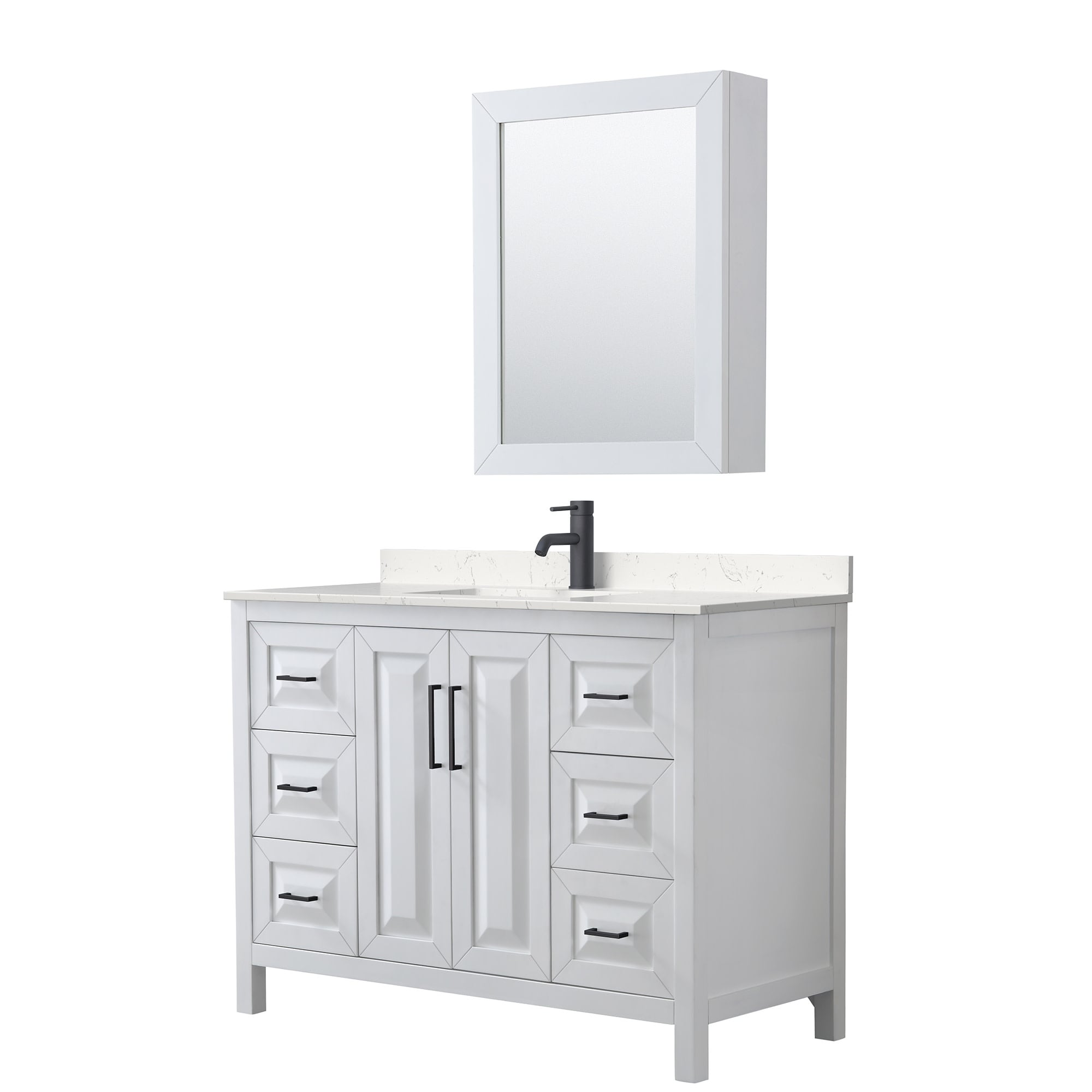 Wyndham Collection Daria 48" Free Standing Single Basin Vanity Set
