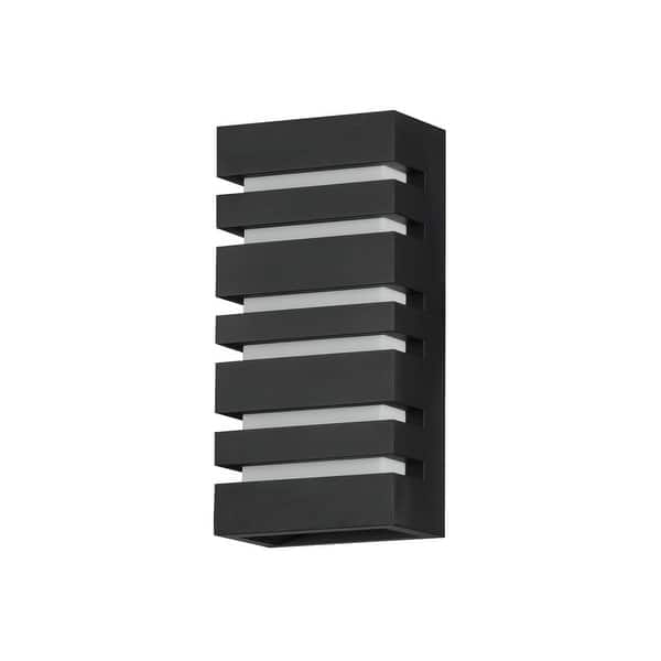 slide 2 of 4, Maxim 86262 Keyes 14" Tall LED Outdoor Wall Sconce Black