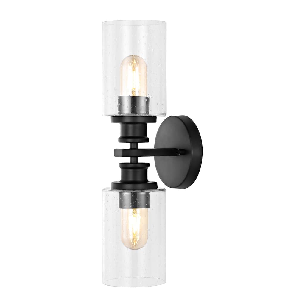 JONATHAN Y Lighting JYL7577 Jules Edison 2 Light 17" Tall LED Bathroom